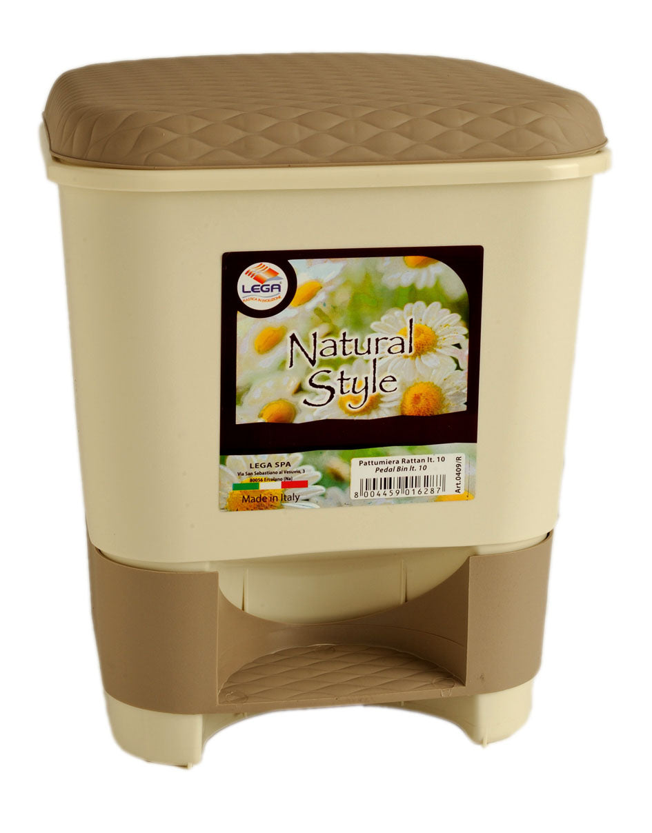 0409 PATTUMIERA SMART A PEDALE LT.10 LEGA COLLO DA 6 PEZZI