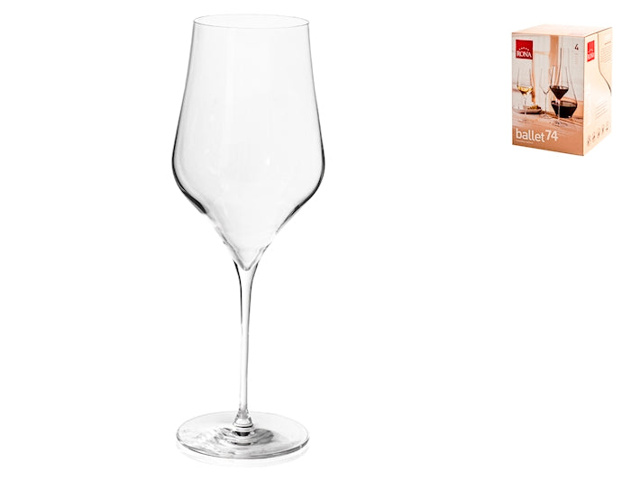 SCATOLA 4 CALICI BOHEMIA BALLET WINE CL74