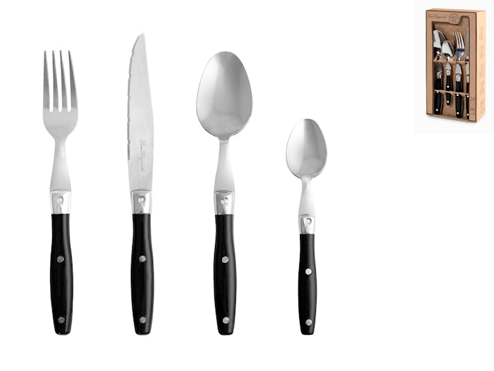 SERVIZIO POSATE 24PEZZI COMPTOIR NERO