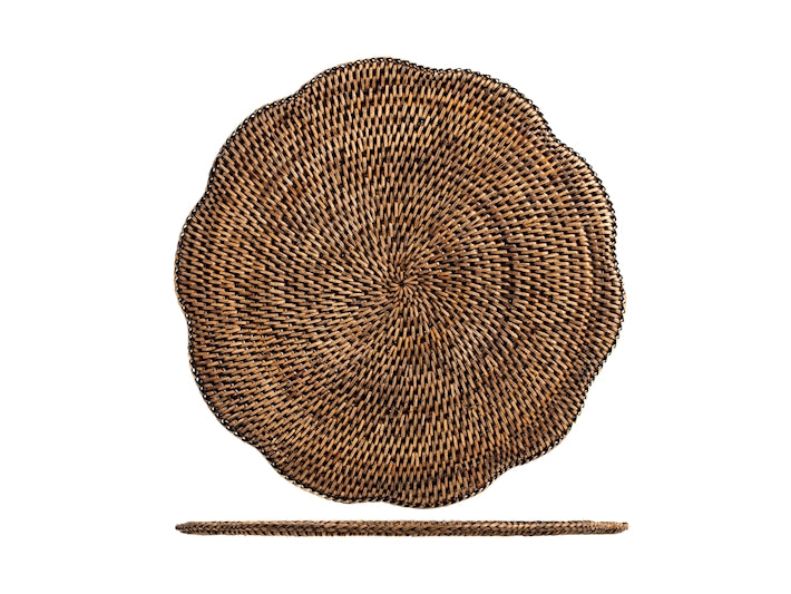 SOTTO PIATTO RATTAN MARRONE