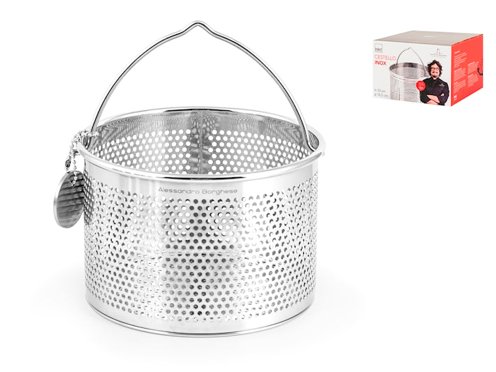 CESTELLO IN0X BORGHESE TONDO