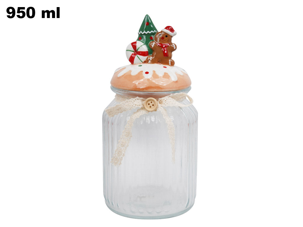 CONTENITORE IN VETRO OMINO PAN DI ZENZERO