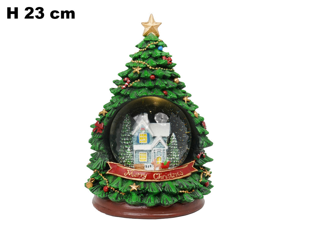 AMPOLLA ALBERO DI NATALE CON LUCI/SUONI