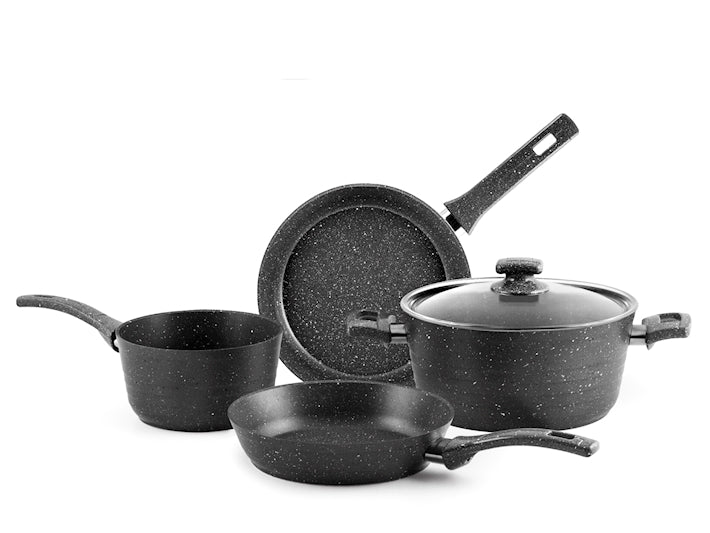 Batteria 5 Pezzi Antiaderente In Alluminio Coniato Zenith H&H