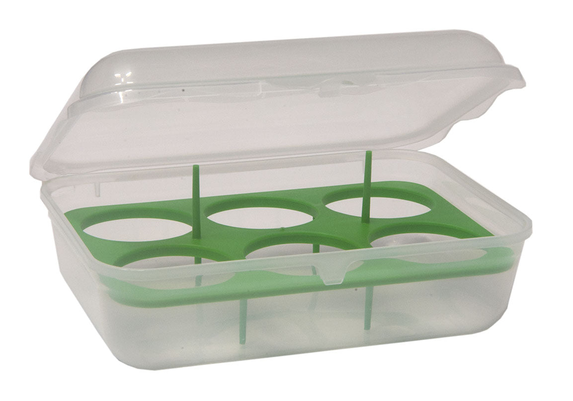 0210AU*1 CONTENITORE CLIK CLAK RETTANGOLARE PORTA 6 UOVA COLLO DA 24 PEZZI