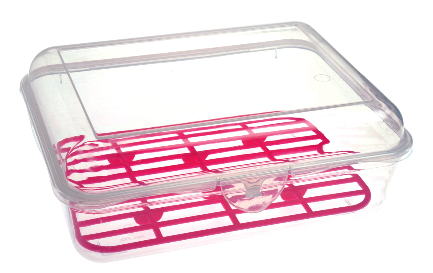 0210C/G CONTENITORE CLIK CLAK RETTANGOLARE + GRIGLIA LT.1,5 LEGA COLLO DA 24 PEZZI