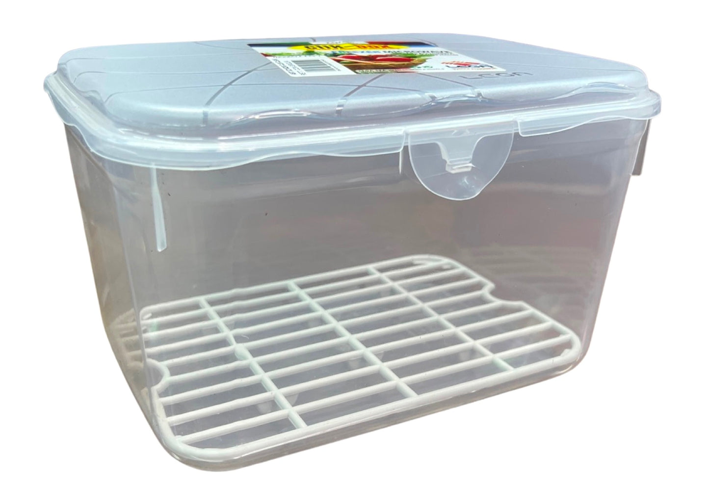 0210Z/G CONTENITORE CLIK CLAK RETTANGOLARE + GRIGLIA LT.3,6 LEGA COLLO 20 PEZZI