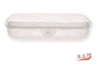 0210E CONTENITORE CLIK CLAK RETTANGOLARE LT.0,75 LEGA COLLO DA 22 PEZZI