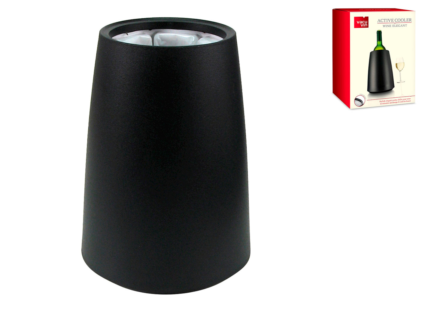 Rinfrescatore rigido Vacuvin nero