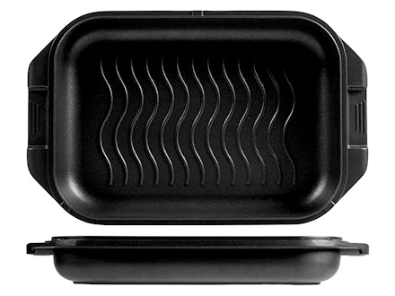 CASSESSUOLA BASSA ALUMINIO ANTIADERENTE  INDUZIONE RETT CM34X24