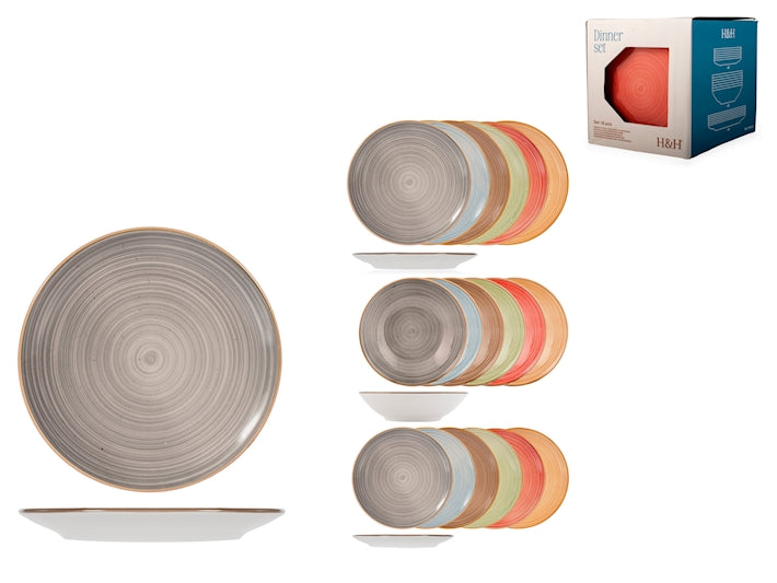 SERVIZIO  TAVOLA 18 PEZZI STONEWARE COUPE OPERA