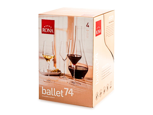 SCATOLA 4 CALICI BOHEMIA BALLET WINE CL74