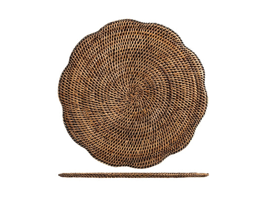 SOTTO PIATTO RATTAN MARRONE