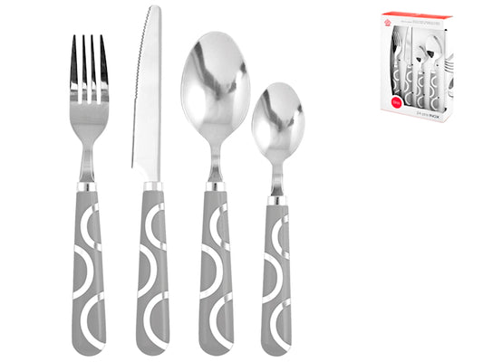 SERVIZIO POSATE 24PZ INOX BRIO GRIGIO