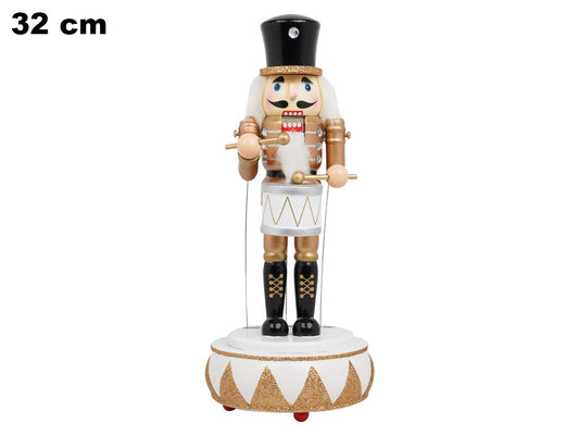 SCHIACCIANOCI CON CARILLON BIANCO E ORO