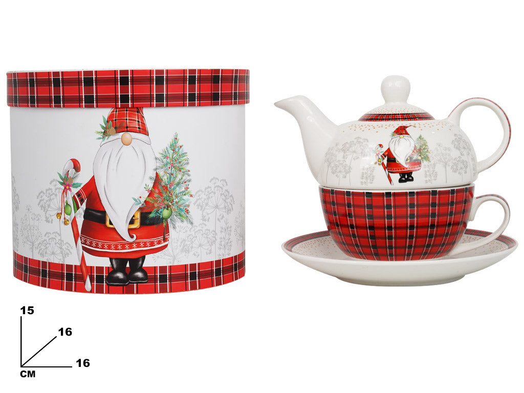 TEIERA CON TAZZA DECORATIVA NATALIZIA