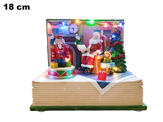 LIBRO BABBO NATALE CM 18 MUSICA /LUCI/MOVIMENTO