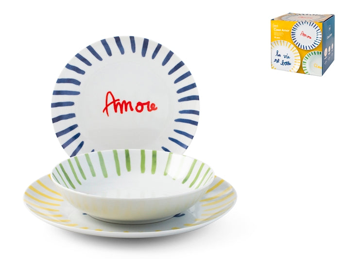 SERVIZIO  TAVOLA 18PZ COUPE PCL CASA AMORE
