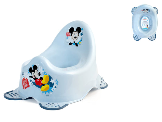 Vasino Mickey Icon Disney Lulabi in polipropilene con piedi in gomma antiscivolo decorato. COLLO DA 5 PEZZI